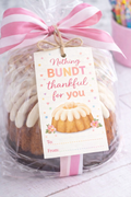 Printable Teacher Gift Tag Bundle | Bundt Cake Tag | Nothing Bundt Thankful For You | Instant Download Teacher Appreciation Gift